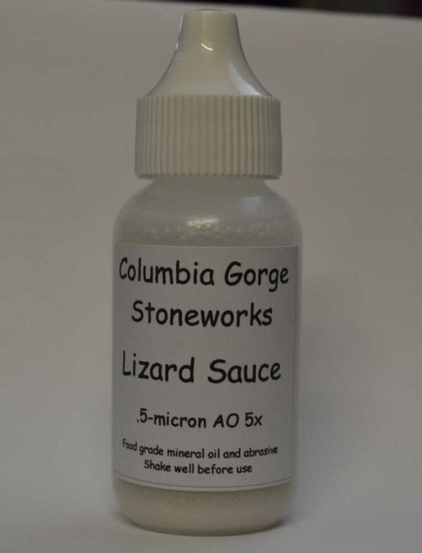 .5-micron aluminum oxide stropping emulsion