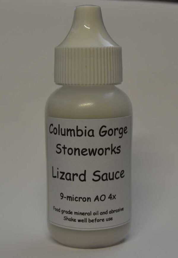 9-micron aluminum oxide stropping emulsion