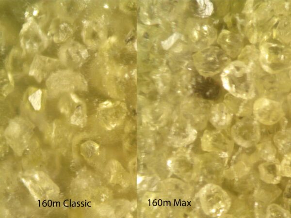 160 micron diamond stone comparison.
